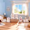 Novo estilo criativo de ornamento de mesa de gatinho travesso em caixa surpresa, estatueta fofa feita à mão para escritório, atacado de caixas surpresa da moda