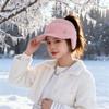 Gorra de Visera Cálida para Mujer de Invierno con Protección para los Oídos, Gorra de Béisbol Gruesa a Prueba de Viento, Gorro de Punto Versátil para Exteriores que Hace que la Cara Parezca Más Pequeña