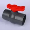 Em estoque fornecimento válvula de esfera de PVC acessórios domésticos válvula de esfera de fornecimento de água soquete espessado conexões para tubos de água válvula de esfera de PVC para fornecimento de água