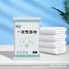 Toallas de baño de algodón perlado desechables al por mayor, artículos de hotel portátiles, toallas de baño engrosadas, empaquetadas individualmente para viajar