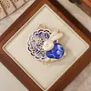 Broche Acessórios Pingente Coelho de Jade Palácio da Lua Brocado Canção do Meio Outono DIY Novo Estilo Chinês Hanfu Qipao Presente de Feriado Pequeno Ornamento