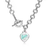 Nuevo Colgante en Forma de Corazón para Abrochar de la Marca T, Varios Estilos de Collares, Modernos y Elegantes, Selección de Influencers Populares, Diseño Clásico, Venta Directa del Fabricante