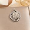 Moderna Joyería Colgante de Collar con Diamantes Completos de Cobre Microincrustado de Circonita Estilo Europeo y Americano para Mujeres, Joyería Ins Transfronteriza, Colgante que No se Desvanece