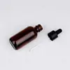 Frasco Boston marrom de 30ml 60ml frasco de óleo essencial marrom de 1oz 2oz frasco de essência frasco conta-gotas marrom