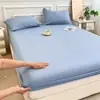 2026 Modelo Nuevo [Sábana Bajera para Cama Grande] Algodón Lavado de Alto Peso Clase a Algodón Original Gasa de Doble Capa Sábana Bajera Individual, Sábana Bajera de una Pieza