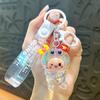 Llavero colgante de rana de cristal de dibujos animados para bebé, exquisitos accesorios para bolso, cadena para coche para pareja, pequeño regalo al por mayor