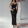 Vestido Casual Sexy Liso com Alça Fina Di Yun Cross-Border Europeu e Americano Primavera/Verão 2026 Vestido de Gala Roupas Femininas