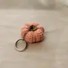 Bolsa de Decoração de Halloween com Pingente de Boneco Abóbora Tecido com Fio de Crochê Artesanal da Amazon Produto Acabado