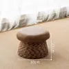 Taburete de Hongo, Taburete Pequeño para Uso Doméstico, Taburete Bajo, Taburete para Cambiarse los Zapatos de Madera Maciza, Taburete para Sentarse en Sala de Estar Balcón, Taburete para Sofá, Taburete Redondo, Taburete para Niños