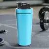 Comercio exterior para vaso agitador de una sola capa, vaso mezclador de batidos de proteína para fitness, gran capacidad, acero inoxidable, vaso de agua deportivo
