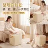 Caja de almacenamiento de tela para ropa y edredones de dormitorio, impermeable y a prueba de humedad, con tapa, organizador de ropa, esencial para la vida diaria