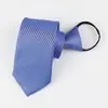 Gravata Masculina com Zíper Formal de Negócios 8cm Gravata Listrada Grátis Noivo Casamento Padrinhos Gravata Vermelha Preta