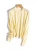 [Lavable a máquina] 26 Novedades de principios de primavera 48 unidades Mezcla de lana Bloques de color Cardigan de punto de imitación de dos piezas Cuello redondo Chaqueta estilizada