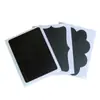 En stock etiqueta de escritura autoadhesiva negro mate pizarra borrable pegatina cuadrada autoadhesiva