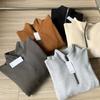 Suéter grueso holgado de media cremallera con cuello alto para hombre, sudadera pesada de terciopelo para primavera, otoño e invierno