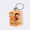 Llavero de tarjeta de puntuación de fútbol C. Ronaldo Portugal Kaka Neymar selección nacional Copa del Mundo colgante acrílico para hombre
