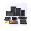 Plato de Barbacoa Negro Mate Estilo Japonés Placa Rectangular Comercial para Parrilla Plato para Hot Pot Plato para Guarniciones Vajilla para Barbacoa Uso Especial