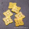 Pendente de Peça Flor Ruyi Recortada de Jade Seda Dourado Natural, Jade Branco, Jade Violeta 30mm para Brincos DIY com Fecho