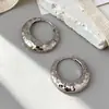 Puños para Oreja de Flor de Hielo Triturado Brillantes de Alta Calidad Hechos de Plata S925, Aretes Versátiles y de Moda con Patrón de Hielo Roto para Uso Diario