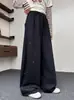 Pantalones deportivos de primavera y otoño para niñas, pantalones de pierna ancha estilo coreano para niñas mayores, pantalones de moda para niñas de secundaria