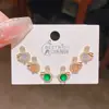 2026 Nuevo Conjunto de Tres Piezas de Aretes Pequeños de Cisne de Colores con Circonita para Mujer, Aretes Dulces de Alto Nivel Estilo Coreano