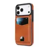 Aplicable para iPhone 18 Pro Max Estuche para Teléfono con Soporte para Tarjetas Dividido Magnético MagSafe de Cuero Retro Crazy Horse