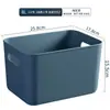 Caja de almacenamiento de plástico color Morandi caja de almacenamiento para armario ropa interior pantimedias caja de almacenamiento para snacks juguetes con tapa caja de almacenamiento