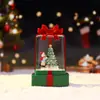 Nuevo producto transfronterizo: Árbol de Navidad luz nocturna brillante, caja de música, decoración de escritorio creativa, estilo caja de regalo con lazo de Navidad