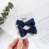 Novo Estilo Coreano Presilha Doce com Laço para Cabelo Infantil Presilha Lateral de Bebê Presilha de Cabelo com Tecido Totalmente Coberto Adorno de Cabeça de Princesa