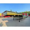 Exportação de Semirreboque de Plataforma Baixa de Cinco Eixos, Reboque de Piso Baixo, Reboque com Rampa Hidráulica de Seção Única, Caminhão de Transporte de Itens Grandes com Quatro Eixos Dianteiros e Quatro Traseiros, Veículo Autodescarregável
