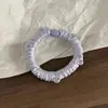 Goma para el cabello de alta gama estilo coreano, de satén de cristal, color sólido, versátil y elegante para peinados de moño o cola de caballo