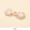 Botones de Flor de Rosa de Cristal para Cheongsam Infantil, Botones de Cuello Estilo Chino, Botones Decorativos Tejidos a Mano para Chaleco Hanfu