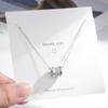 S925 prata esterlina cintura pequena colar de diamante completo fivela original elegante pingente de diamante completo TikTok pequeno livro vermelho clavícula suéter corrente