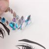 Pegatina decorativa estéreo de diamante facial, autoadhesiva, de color, sin gel, con atmósfera de cristal.