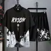 Traje de shorts de manga corta para hombre 2024 verano nuevo deportivo casual talla grande holgado Joker camiseta venta al por mayor comercio exterior