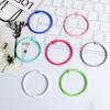 Anel de fixação de tinta colorida de 45mm acessórios DIY chaveiro redondo cor de doce anel aberto fivela de anel