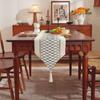 Banderola de Mesa de Lujo Sencilla Transfronteriza Combinación de Colores Simétrica Borla Mantel Largo Decoración para Mesa de Té Festiva Tela para Mostrador de Entrada