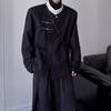 Chaqueta de traje estilo chino con hombreras y cuello, diseño moderno de nicho para hombre y mujer, con hebilla de metal, informal, para parejas, otoño