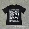 Transfronterizo Nuevo Cort Camiseta de Manga Corta Alcatraz Logo de Letras Estampado Cuello Redondo Casual Americano Holgada Media Manga