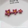 Accesorios de resina para bricolaje, color oscuro, taza con flor de cinco pétalos, funda para teléfono móvil, tocado, horquilla, accesorios para coche, material para parches