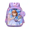 Mochila Escolar Transfronteriza Set de Tres Piezas para Estudiante Bolsa con Ruedas Mochila de Cuero Tridimensional de Dibujos Animados para Niños y Niñas