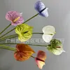 Simulação PU único vermelho médio palma mini pequena Guanyinlian segurando flor material adereços de tiro flores de mesa para casa