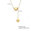 Collar de acero inoxidable con colgante de amor, estilo europeo y americano, estilo sencillo transfronterizo, personalizado, con forma de corazón de melocotón, para mujer