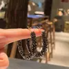 Nuevos Pendientes Elegantes Pendientes de Círculo Grande Exagerados de Celebridad de Internet Pendientes Completos de Diamante Pendientes de Moda Elegantes de Gama Alta
