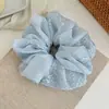 Goma de pelo bordada suave para primavera y verano para mujer, nuevo estilo 2026, elegante goma para coleta, banda elástica alta para el pelo