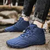 Botas de Neve Masculinas de Cinco Dedos Mais Vendidas no Exterior Comércio Exterior Acolchoadas com Veludo Espesso Calçados de Algodão Camping Pesca Montanhismo Masculino e Feminino Calçados para Exterior