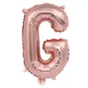 Decoração de Aniversário Casamento Versão Americana Balões de Filme de Alumínio com Letras 16 polegadas Letras A-Z Balões de Folha de Alumínio Rose Gold Atacado