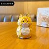 Cien Mau Estilo Original de Talla de Madera Postura de Pie Miau Miau Adornos de Muñeca de Resina Lindo Muppet Decoraciones Creativas para el Hogar y Escritorio