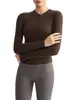 Camiseta de Yoga de Color Sólido para Mujer, Camiseta de Manga Larga Otoño e Invierno, Protección Solar para Mujer, Secado Rápido, Ligera, Top Deportivo para Correr al Aire Libre, Pilates