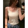 Chaleco de Punto Estilo Puro Deseo para Mujer 2026 Primavera/Verano Nuevo Camisola de Encaje Estilo Coreano Elástico Adelgazante Ropa Interior